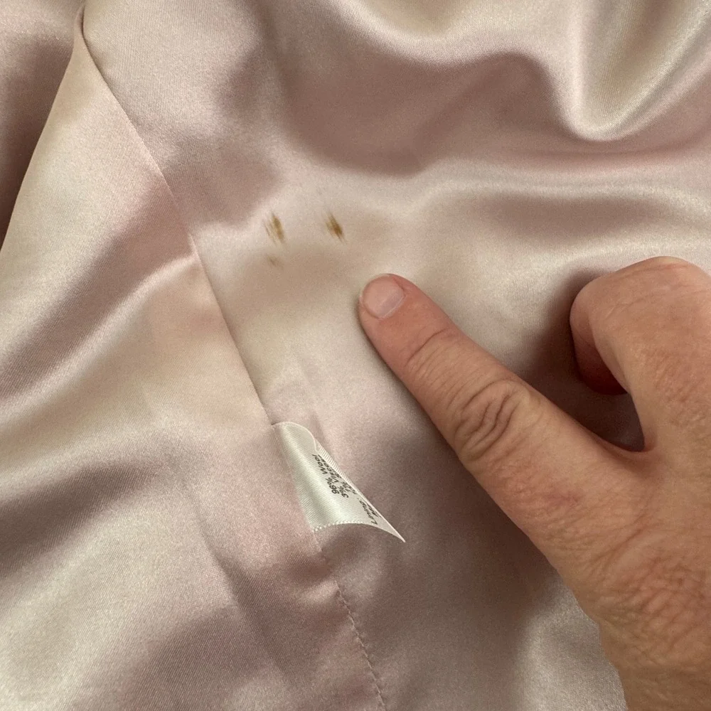 Edward an‎ Trench Coat with Pink/White Dots Pleated